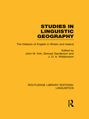 cover image of Studies in Linguistic Geography (RLE Linguistics D